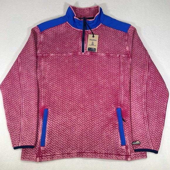 chubbies Other - NWT Chubbies The Let Me Pink Blue 1/4 Zip Quilted Jacket Fleece Sweater Men's XL